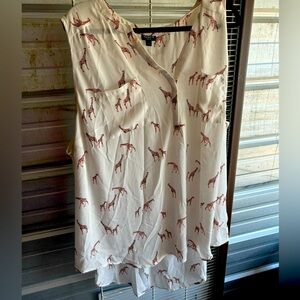 Torrid top with Giraffes
